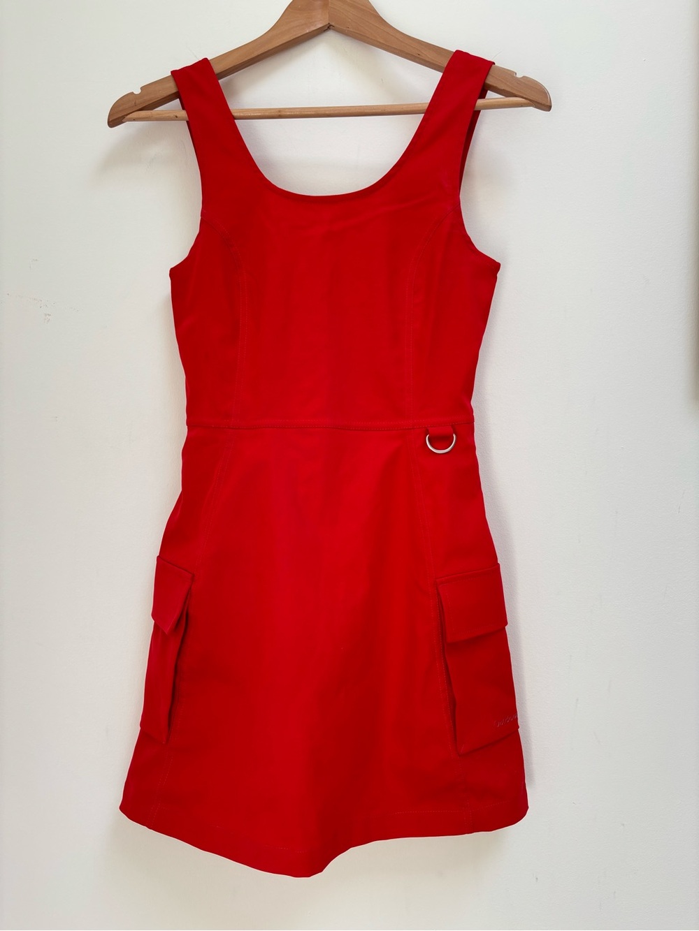 Outdoor Voices Red Sleeveless Scoop-Neck Utility Dress